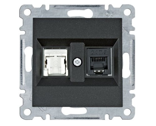 lumina Gniazdo RJ11/12 + RJ45, czarny WL2213 Intense Passion Soul HAGER POLO