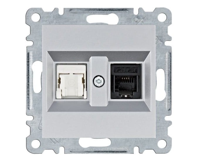 lumina Gniazdo RJ11/12 + RJ45, srebrny WL2212 Intense Passion Soul HAGER POLO
