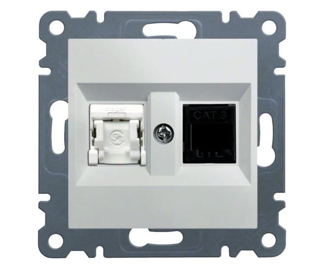 lumina Gniazdo RJ11/12 + RJ45, biały WL2210 Intense Passion Soul HAGER POLO