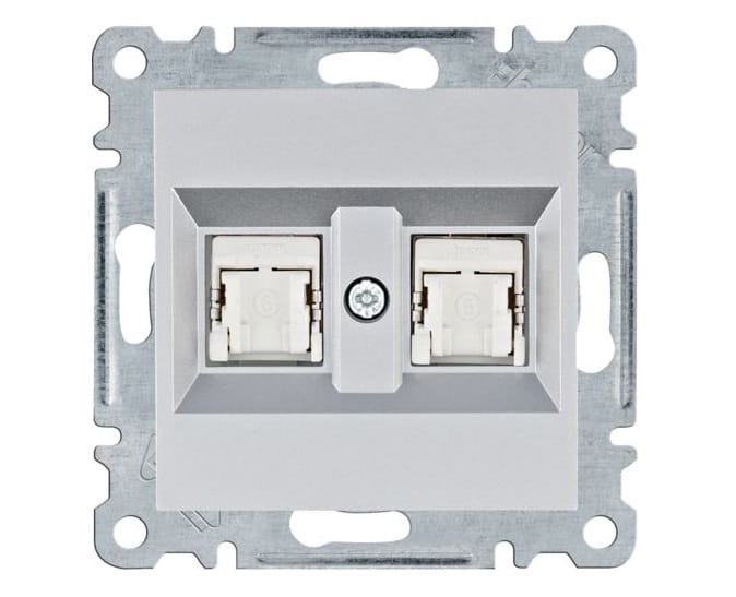 lumina Gniazdo komputerowe podwójne RJ45 kat.6 FTP, srebrny WL2182 Intense Passion Soul HAGER POLO