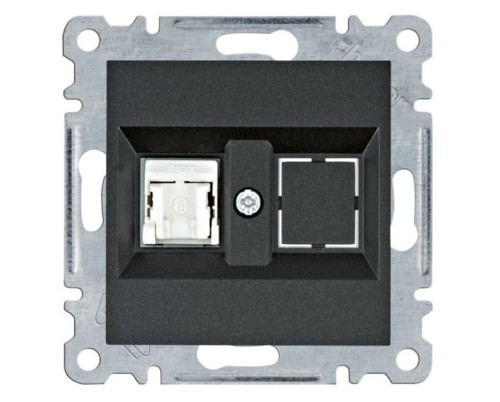 lumina Gniazdo komputerowe pojedyczne RJ45 kat.6 UTP, czarny WL2153 Intense Passion Soul HAGER POLO