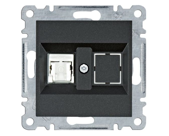 lumina Gniazdo komputerowe pojedyczne RJ45 kat.6 UTP, czarny WL2153 Intense Passion Soul HAGER POLO