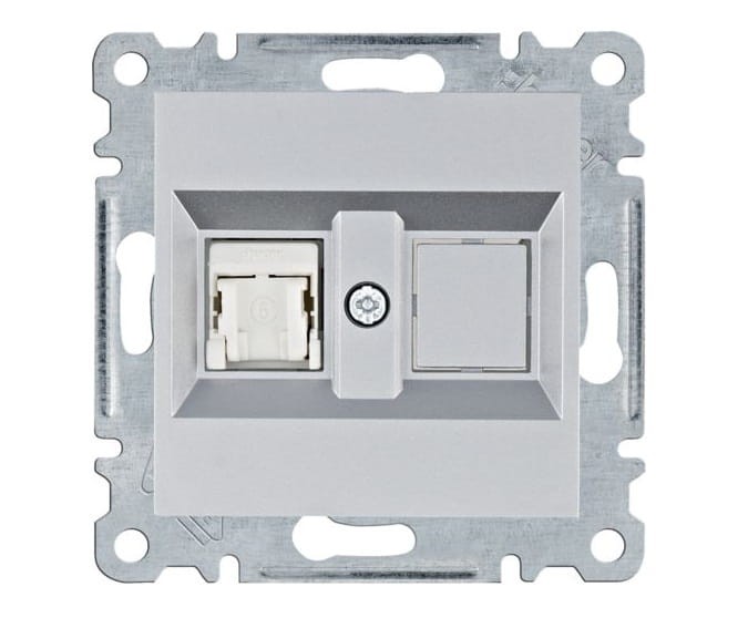 lumina Gniazdo komputerowe pojedyczne RJ45 kat.6 UTP, srebrny WL2152 Intense Passion Soul HAGER POLO