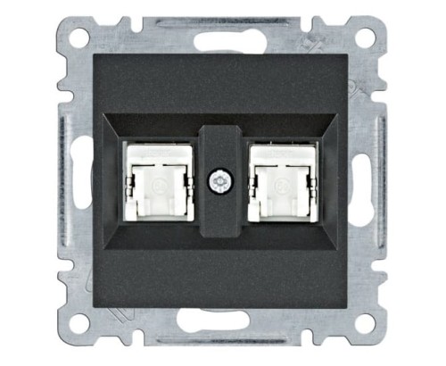 lumina Gniazdo komputerowe podwójne RJ45 kat.5e FTP, czarny WL2143 Intense Passion Soul HAGER POLO