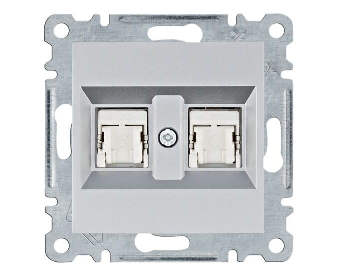 lumina Gniazdo komputerowe podwójne RJ45 kat.5e FTP, srebrny WL2142 Intense Passion Soul HAGER POLO