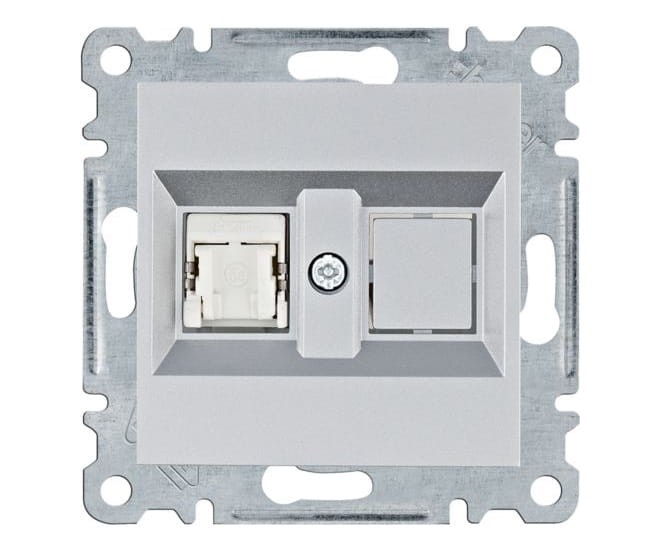 lumina Gniazdo komputerowe pojedyczne RJ45 kat.5e FTP, srebrny WL2132 Intense Passion Soul HAGER POLO