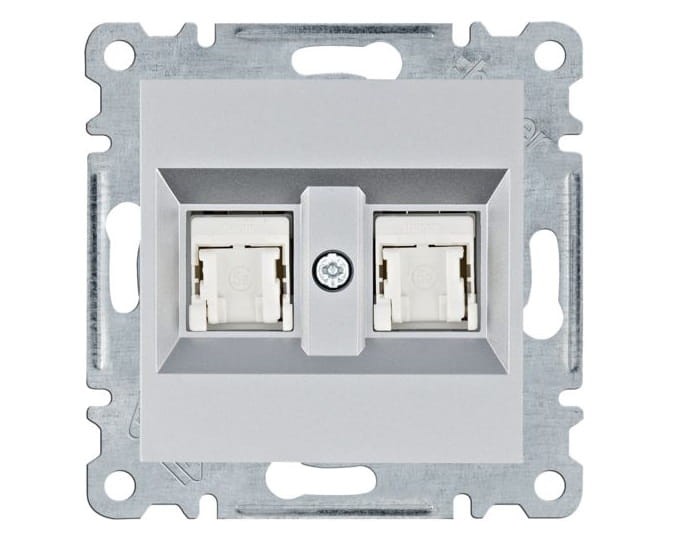 lumina Gniazdo komputerowe podwójne RJ45 kat.5e UTP, srebrny WL2122 Intense Passion Soul HAGER POLO