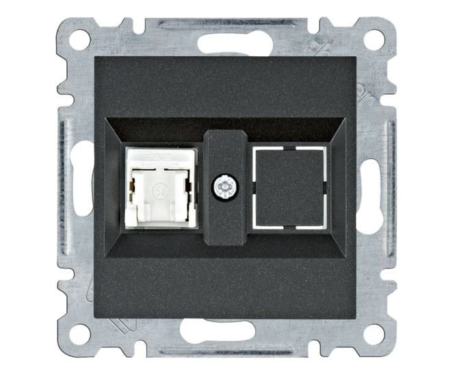 lumina Gniazdo komputerowe pojedyncze RJ45 kat.5e UTP, czarny WL2113 Intense Passion Soul HAGER POLO