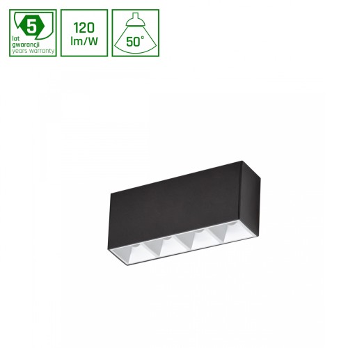 MINI16 ALLDAY INSPIRE ONE DARK LIGHT 50st Biały 830 10W 230V 160mm Czarny WOJP07826 SPECTRUM LED