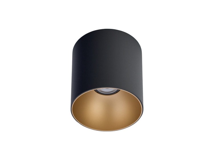 Natynkowa oprawa sufitowa lampa punktowa POINT TONE BLACK/GOLD 8224 NOWODVORSKI Lighting GU10 spot natynkowa nowoczesna oświetleniowa czarna czarno złota Inspiracje Premium