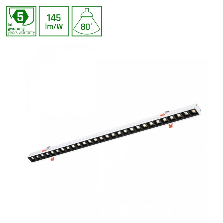 ALLDAY INSPIRE IN DARK LIGHT 80st Czarny 830 30W 230V 1120mm Biały WOJP07964 SPECTRUM LED