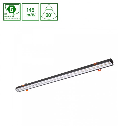 ALLDAY INSPIRE IN DARK LIGHT 80st Biały 830 17W 230V 560mm Czarny WOJP08092 SPECTRUM LED