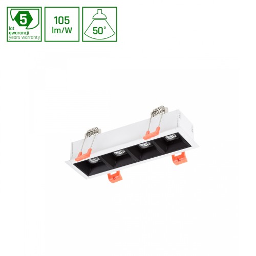 MINI16 ALLDAY INSPIRE IN DARK LIGHT 50st Czarny 940 10W 230V 160mm Biały WOJP08100 SPECTRUM LED