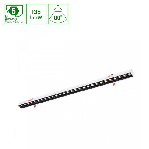 ALLDAY INSPIRE IN DARK LIGHT 80st Czarny 840 46W 230V 1680mm Biały WOJP08114 SPECTRUM LED