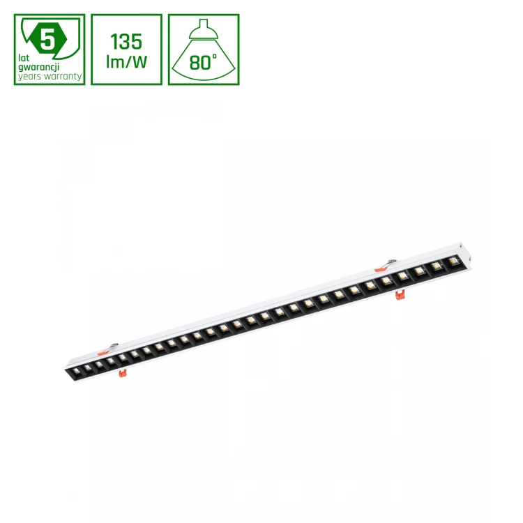 ALLDAY INSPIRE IN DARK LIGHT 80st Czarny 840 46W 230V 1680mm Biały WOJP08114 SPECTRUM LED
