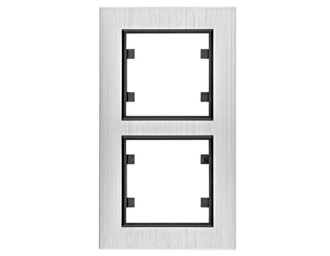 lumina passion Ramka 2-krotna pionowa, aluminium srebrne WL9122 HAGER POLO