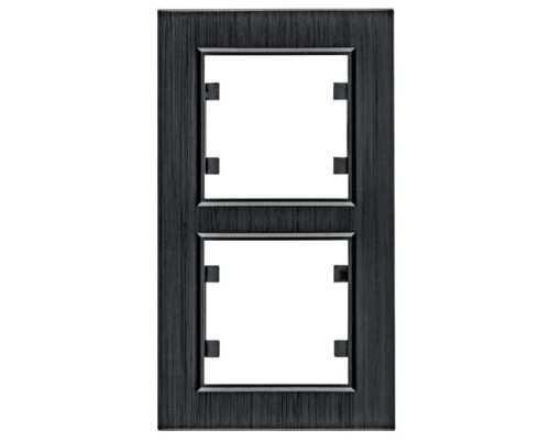 lumina passion Ramka 2-krotna pionowa, aluminium czarne WL9123 HAGER POLO