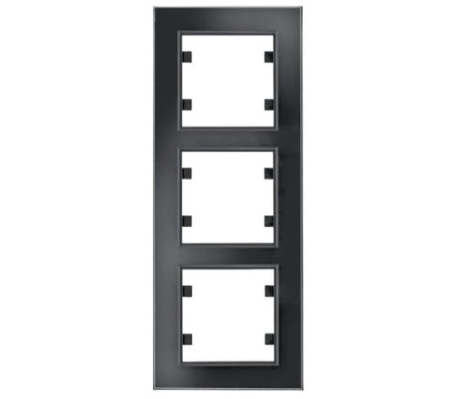 lumina passion Ramka 3-krotna pionowa, szkło czarne WL9131 HAGER POLO