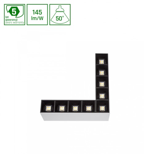 ALLDAY INSPIRE ELEMENTS L DARK LIGHT 50st Czarny 840 8W 230V Biały WOJP09652 SPECTRUM LED