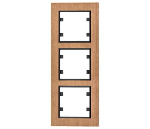 lumina passion Ramka 3-krotna pionowa, drewno buk WL9135 HAGER POLO