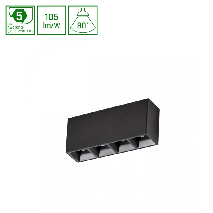 MINI16 ALLDAY INSPIRE ONE DARK LIGHT 80st Czarny 930 10W 230V 160mm Czarny WOJP09723 SPECTRUM LED