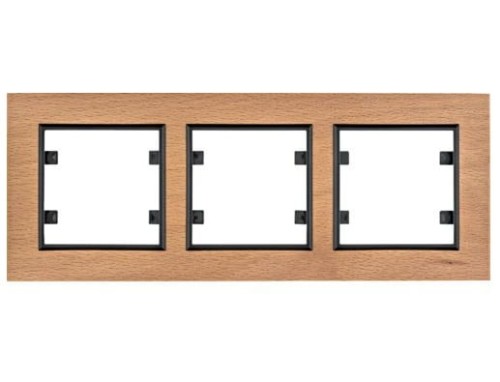 lumina passion Ramka 3-krotna pozioma, drewno buk WL9235 HAGER POLO