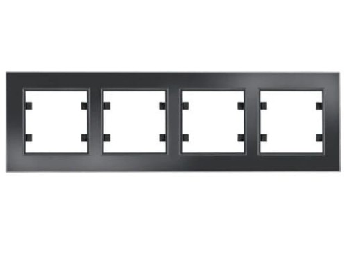 lumina passion Ramka 4-krotna pozioma, szkło czarne WL9241 HAGER POLO