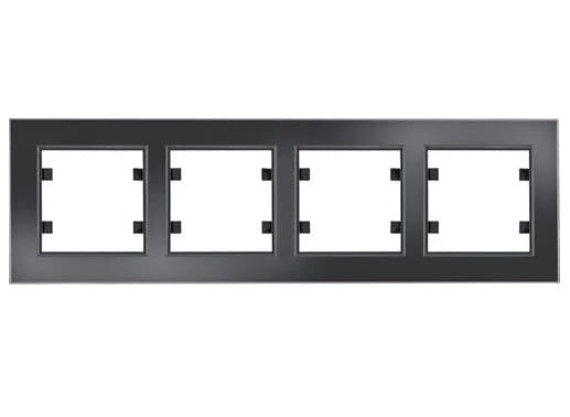 lumina passion Ramka 4-krotna pozioma, szkło czarne WL9241 HAGER POLO