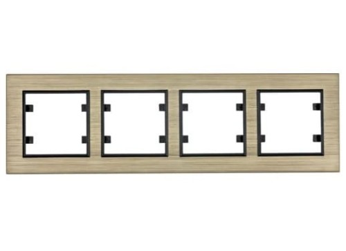 lumina passion Ramka 4-krotna pozioma, aluminium mosiądz WL9244 HAGER POLO