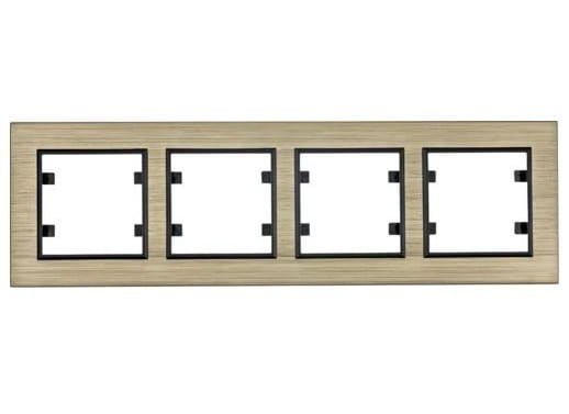 lumina passion Ramka 4-krotna pozioma, aluminium mosiądz WL9244 HAGER POLO