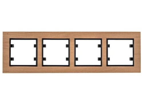 lumina passion Ramka 4-krotna pozioma, drewno buk WL9245 HAGER POLO