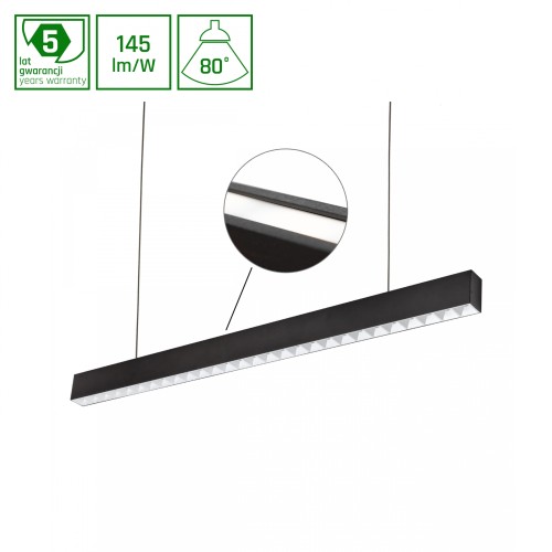 ALLDAY INSPIRE TWO SIDES DARK LIGHT 80st Biały 830 63W 230V 1680mm Czarny WOJP09784 SPECTRUM LED