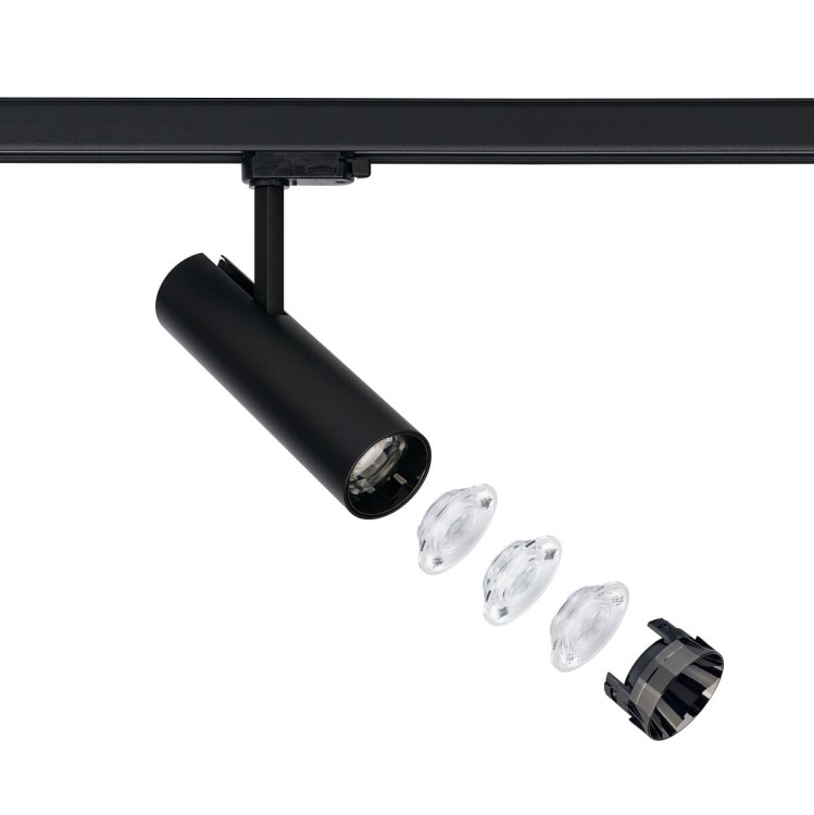 Lampa szynowa Reflektor szynowy trójfazowa CTLS MILO LED 8760 NOWODVORSKI Lighting 25W 3000K Loft nowoczesna 3 fazowa 3F sufitowa ścienna oświetlenie szynowe 230V szynoprzewodu barwa ciepła ciepłobiała czarna czarny Inspiracje Premium