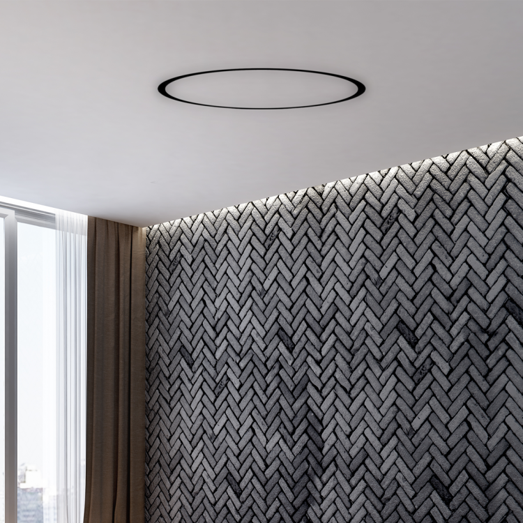 Szynoprzewód Szyna okrągła 90cm średnicy jednofazowa magnetyczna System MAGNETIC TRACK ML8701 Milagro Loft nowoczesna 1 fazowa 1F sufitowy ścienny oświetlenie szynowe listwa podtynkowa zawieszana 48V 900mm czarny czarna wąska ARCHLINES Inspiracje Premium