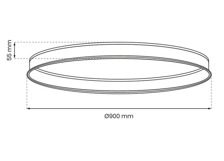 Szynoprzewód Szyna okrągła 90cm średnicy jednofazowa magnetyczna System MAGNETIC TRACK ML8701 Milagro Loft nowoczesna 1 fazowa 1F sufitowy ścienny oświetlenie szynowe listwa podtynkowa zawieszana 48V 900mm czarny czarna wąska ARCHLINES Inspiracje Premium