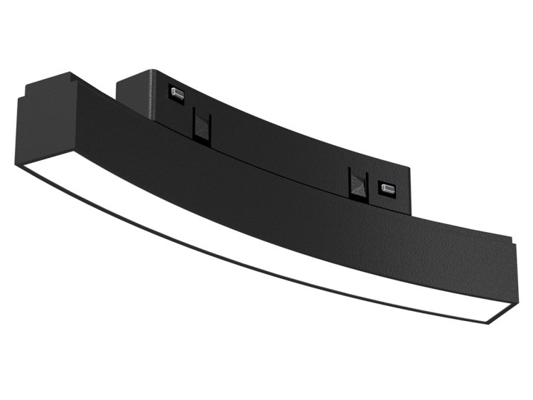 Oprawa Liniowa Lampa LED 19cm 10W do Szynoprzewodu okrągłego Szyny niskonapięciowy System ROUND MAGNETIC TRACK ML8689 Milagro 3000K Loft średnicy 90cm 900mm nowoczesna sufitowy oświetlenie szynowe listwa natynkowa podtynkowa 48V czarna Inspiracje Premium