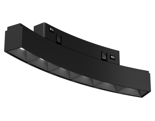 Oprawa Liniowa Lampa Raster LED 19cm 6W do Szynoprzewodu okrągłego Szyny niskonapięciowy System ROUND MAGNETIC TRACK ML8690 Milagro 4000K Loft średnicy 60cm 600mm sufitowy oświetlenie szynowe listwa natynkowa podtynkowa 48V czarna Inspiracje Premium