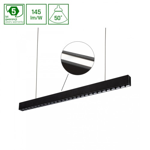 ALLDAY INSPIRE TWO SIDES DARK LIGHT 50st Czarny 840 39W 230V 1120mm Czarny WOJP06580 SPECTRUM LED