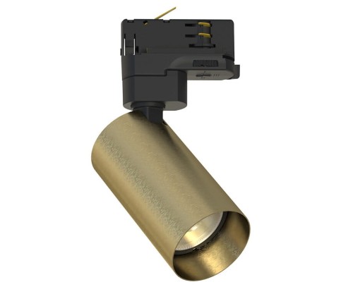 Lampa szynowa Reflektor szynowy trójfazowa CTLS MONO SOLID BRASS 10237 NOWODVORSKI Lighting GU10 Loft nowoczesna 3 fazowa 3F sufitowa ścienna oświetlenie szynowe 230V szynoprzewodu mosiądz złoto-czarna złota Inspiracje Premium