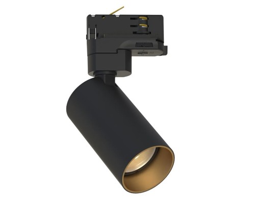 Lampa szynowa Reflektor szynowy trójfazowa CTLS MONO BLACK/GOLD 10239 NOWODVORSKI Lighting GU10 Loft nowoczesna 3 fazowa 3F sufitowa ścienna oświetlenie szynowe 230V szynoprzewodu czarno-złoty czarna Inspiracje Premium