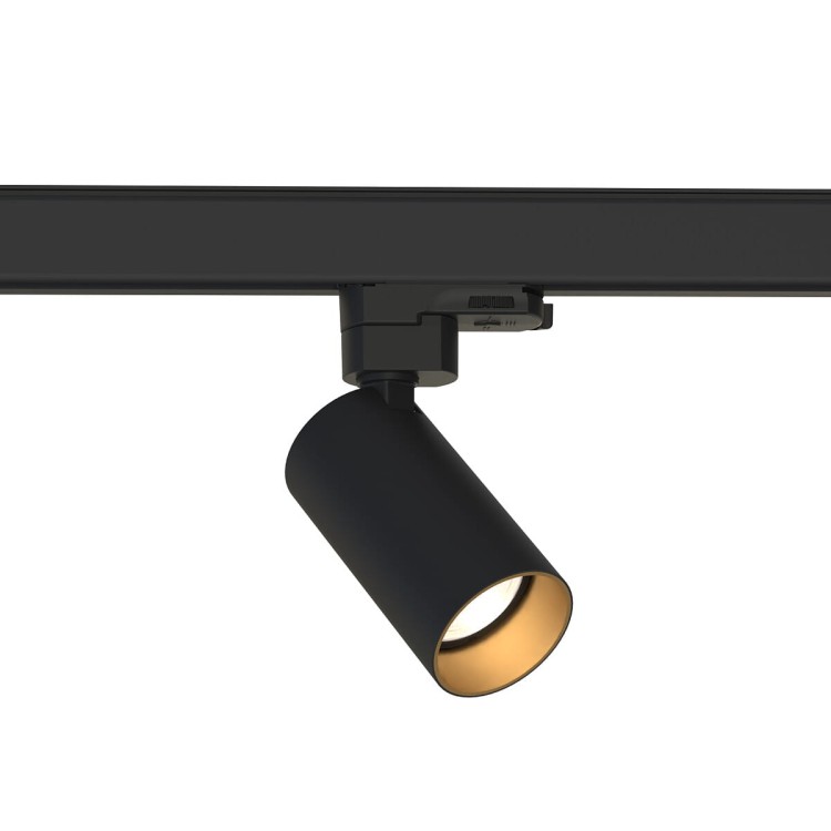 Lampa szynowa Reflektor szynowy trójfazowa CTLS MONO BLACK/GOLD 10239 NOWODVORSKI Lighting GU10 Loft nowoczesna 3 fazowa 3F sufitowa ścienna oświetlenie szynowe 230V szynoprzewodu czarno-złoty czarna Inspiracje Premium