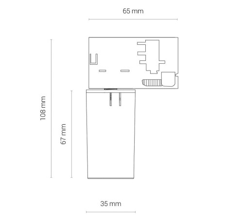 Adapter do szynoprzewodu szynowy trójfazowy CTLS ADAPTER FOR CAMELEON SYSTEM BLACK 8281 NOWODVORSKI Lighting Loft nowoczesny 3 fazowy 3F sufitowy oświetlenie szynowe 230V szynoprzewodu do dla systemu kameleon czarny Inspiracje Premium