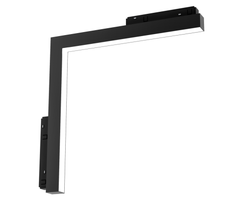 Oprawa Liniowa Lampa LED narożna 30cm 24W do Szynoprzewodu Szyny niskonapięciowy System MAGNETIC TRACK L-DOWN ML8933 Milagro 3000K Loft nowoczesna sufitowy oświetlenie szynowe listwa natynkowa podtynkowa 48V czarna Inspiracje Premium