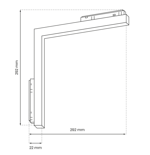 Oprawa Liniowa Lampa LED narożna 30cm 24W do Szynoprzewodu Szyny niskonapięciowy System MAGNETIC TRACK L-DOWN ML7166 Milagro 4000K Loft nowoczesna sufitowy oświetlenie szynowe listwa natynkowa podtynkowa 48V czarna Inspiracje Premium