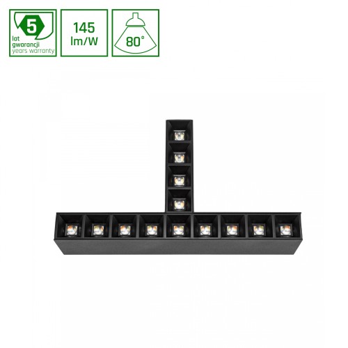 ALLDAY INSPIRE ELEMENTS T DARK LIGHT 80st Czarny 840 15W 230V Czarny WOJP06676 SPECTRUM LED