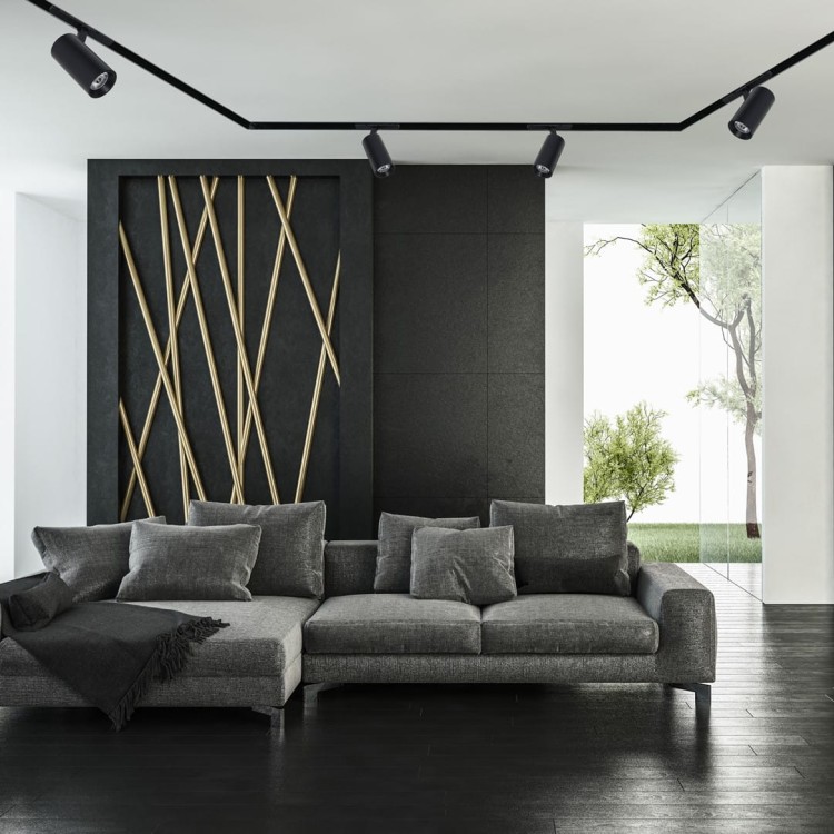 Lampa szynowa Reflektor szynowy LED 10W do Szynoprzewodu Szyny niskonapięciowy System MAGNETIC TRACK ML8927 Milagro 3000K Loft nowoczesna sufitowy ścienny oświetlenie szynowe listwa natynkowa podtynkowa 48V czarna czarny Inspiracje Premium