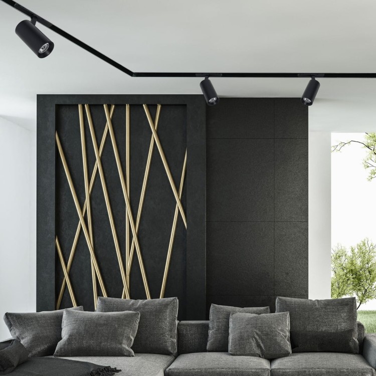 Lampa szynowa Reflektor szynowy LED 10W do Szynoprzewodu Szyny niskonapięciowy System MAGNETIC TRACK ML8681 Milagro 4000K Loft nowoczesna sufitowy ścienny oświetlenie szynowe listwa natynkowa podtynkowa 48V czarna czarny Inspiracje Premium