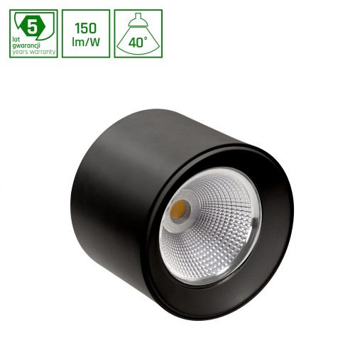 CEL ZOSMA 3 ROUND 840 19W 230V 40st Black TRACK WOJP07131 SPECTRUM LED
