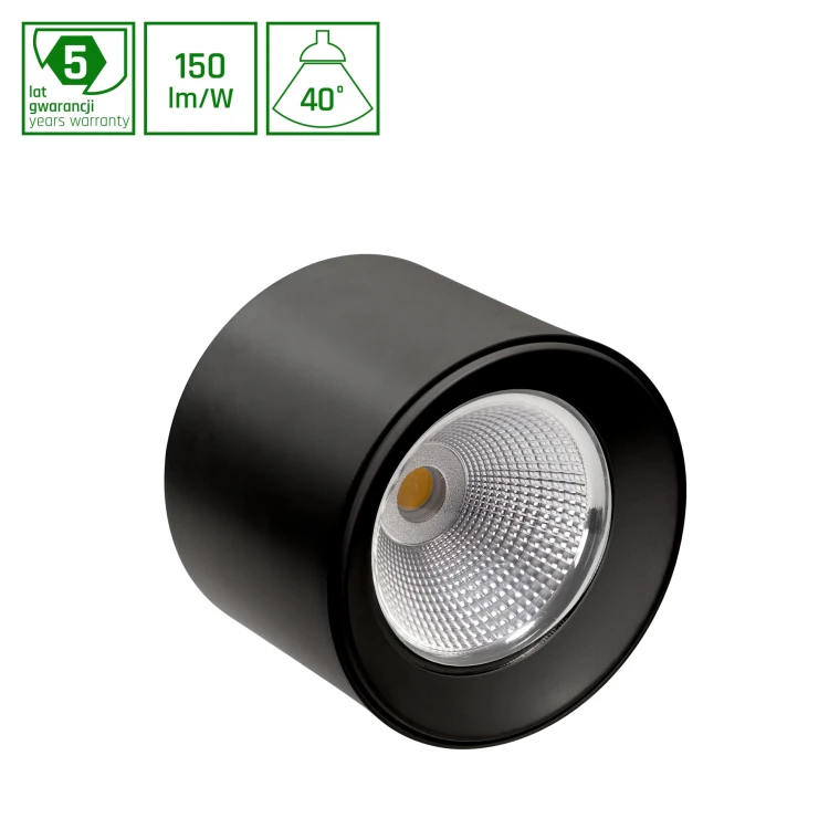 CEL ZOSMA 3 ROUND 840 19W 230V 40st Black TRACK WOJP07131 SPECTRUM LED