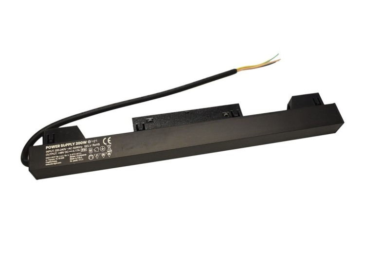 Zasilacz wewnętrzny do szynoprzewodu Szyny LED 48V 200W niskonapięciowy System SLIM MAGNETIC TRACK EKZAS6638 Milagro Loft sufitowy ścienny oświetlenie szynowe natynkowa podtynkowa zawieszana magnetycznego ARCHLINES Inspiracje Premium